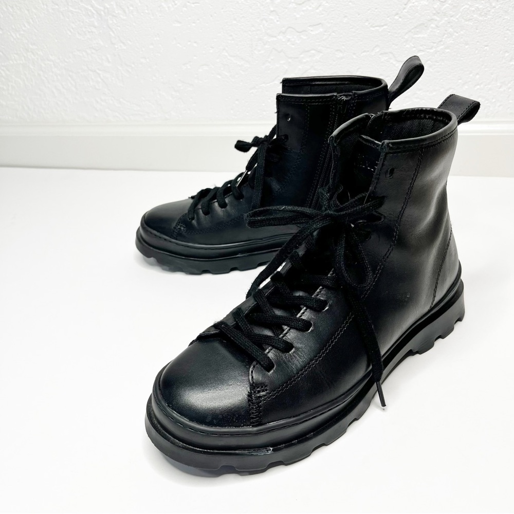 CAMPER Brutus Black Leather Mid Boots Size 40 (US 10)